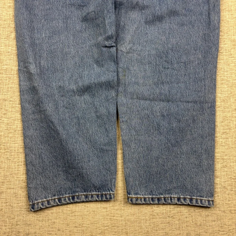 Levis 550 92 Relaxed Tapered Mens 34x29 Jeans Light Washed Blue Workwear Denim